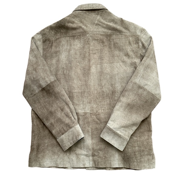 Nat Nast Genuine Leather Jacket Mens Size M Suede Pockets Light Brown - Picture 2 of 6